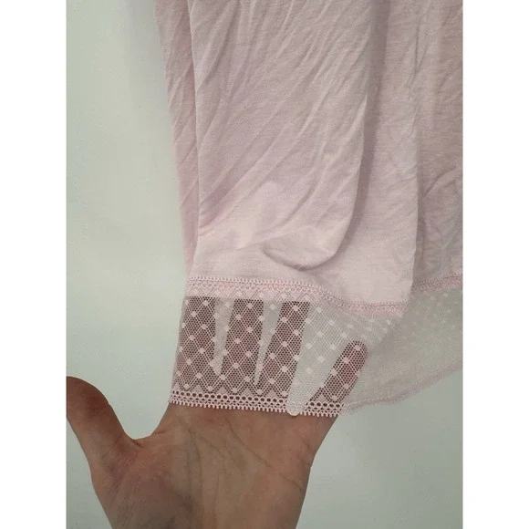 Y2K Victoria's Secret Pink Negligee Lingerie Mini Slip Dress Lace Coquette L‎ - Picture 6 of 11